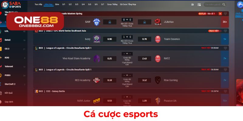 Hình thức cá cược thể thao điện tử đầy hấp dẫn