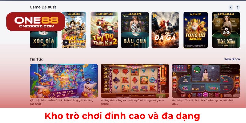 Đăng nhập ONE88 để khám phá kho game đỉnh cao