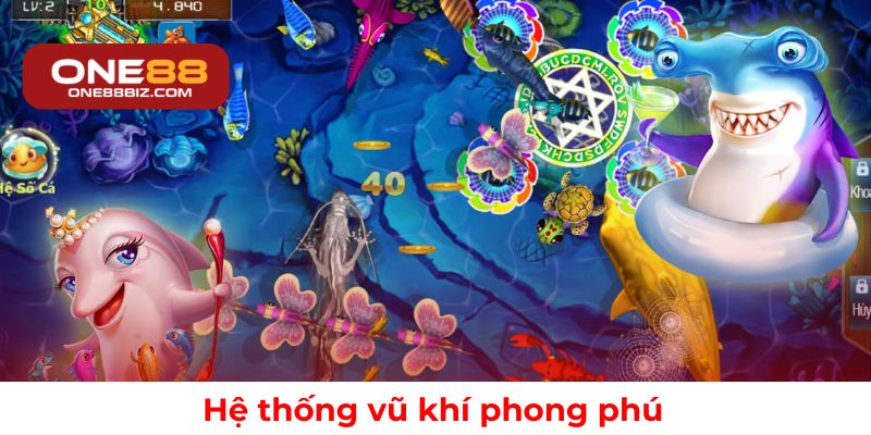 Kho vũ khí đa dạng và hiện đại trong game