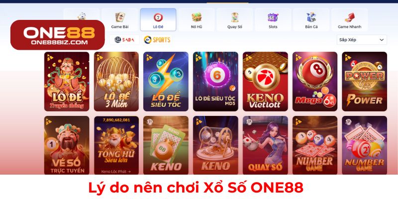 Những điểm nổi bật khi tham gia chơi xổ số tại ONE88