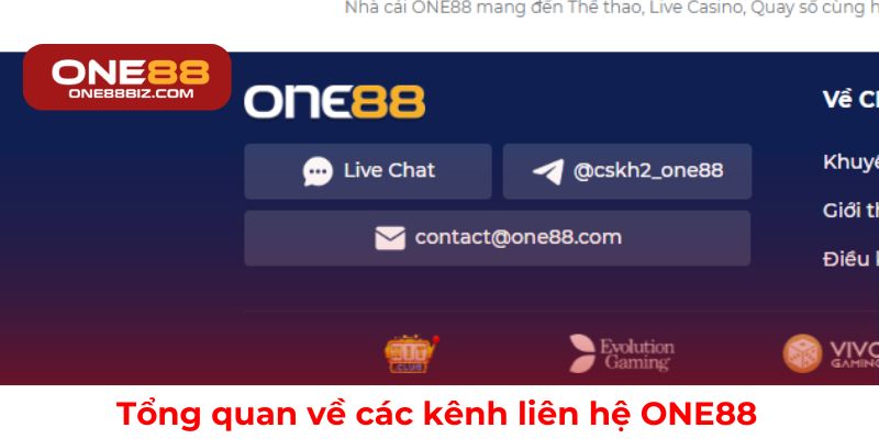 Các kênh liên hệ chính thức của ONE88