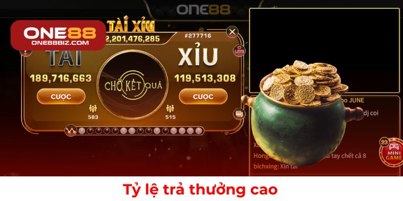 Tỷ lệ trả thưởng hấp dẫn và cao